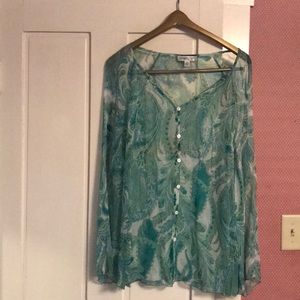 Paisley buttoned down blouse